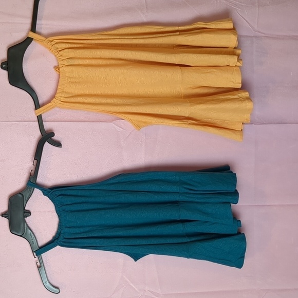 Old Navy 2 Pack Linen Blend Peplum Halter Swing Blouse Tops size Small - Picture 1 of 8